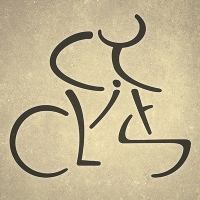 Cyclist Calligram